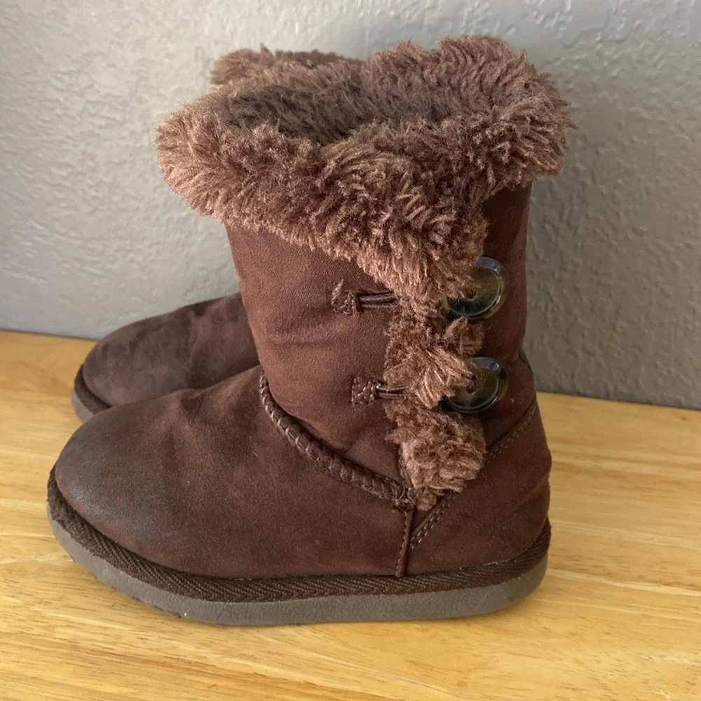 Cherokee Toddler Girls Faux Fur Winter/rain Boots C8